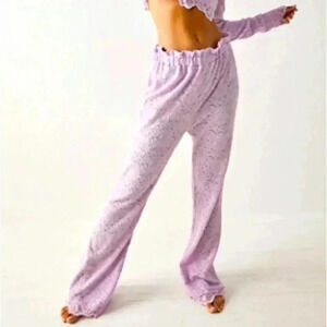 Free People Cloud Ride Lace Lounge Pants Size Small